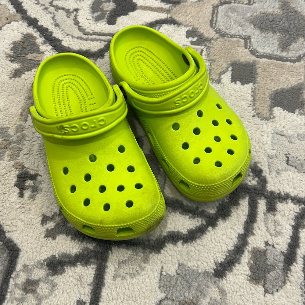 Neon Green Crocs m5/w7